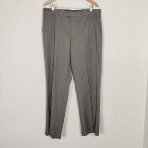 Valentino Men's Dress Pants Size 54 Gray Wool Super 120's Creased Formal Classic